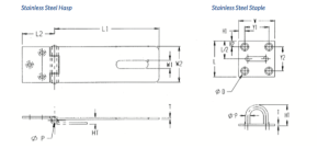 stainless steel hasps and staples